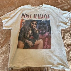 Post malone white t-shirt size xl